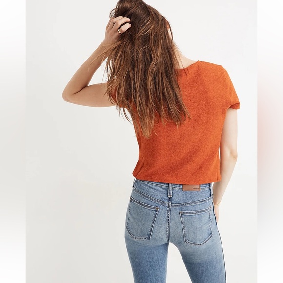 Madewell Texture & Thread Wrap-Tie Top Size XS - Picture 3 of 13